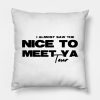 Almost Saw Nice To Meet Ya Tour Throw Pillow Official Niall Horan Merch