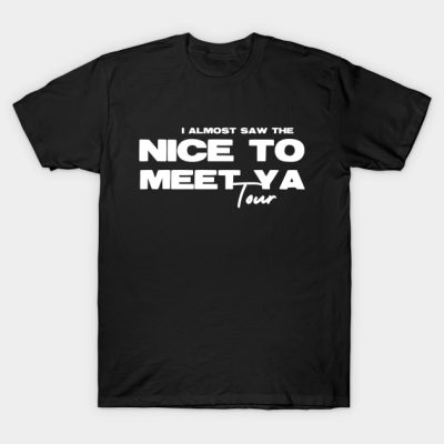 Almost Saw Nice To Meet Ya Tour On Black T-Shirt Official Niall Horan Merch