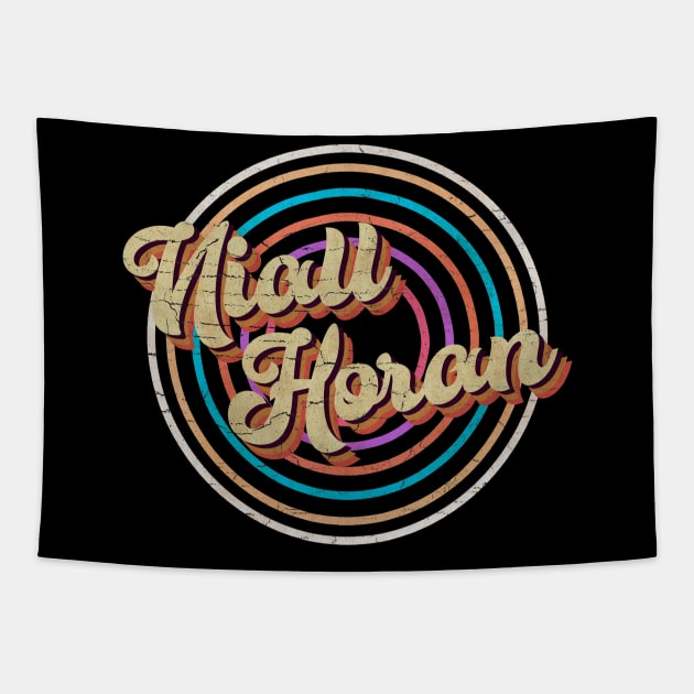 Niall Horan Vintage Circle Line Color Tapestry