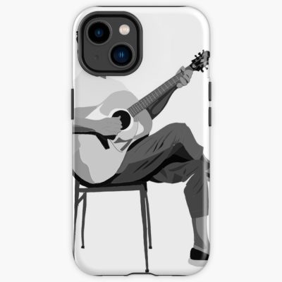 Niall Horan Black And White Sitting With Guitar Iphone Case Official Niall Horan Merch