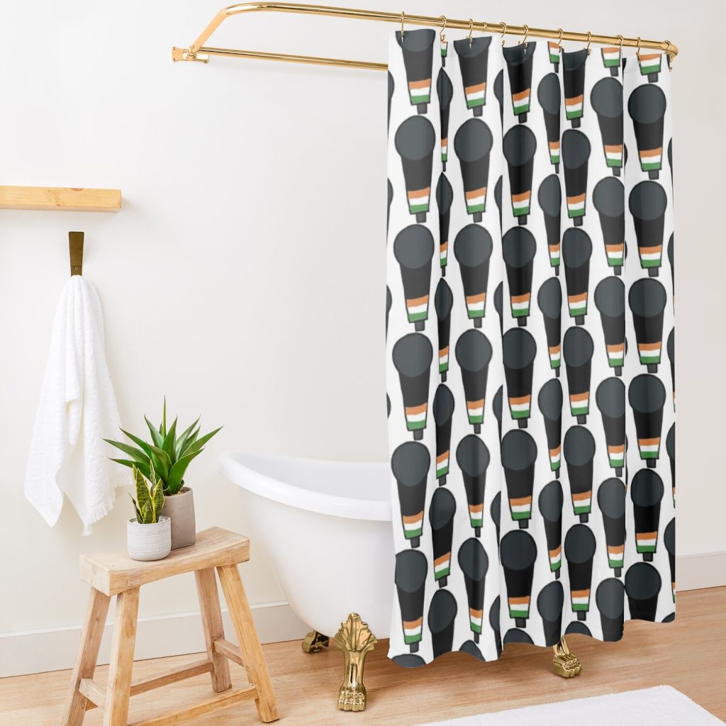 Niall Horan Microphone Shower Curtain Official Niall Horan Merch