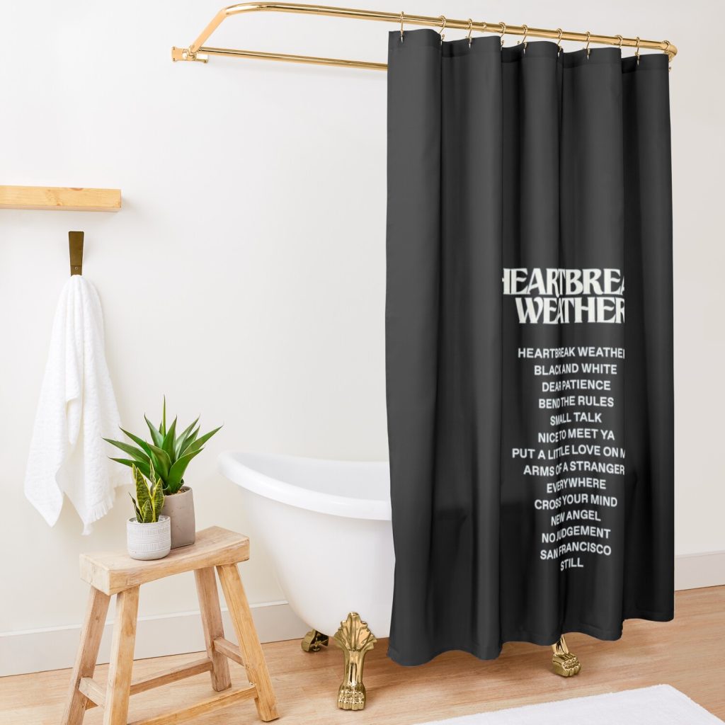 Niall Horan Heartbreak Weather Tracklist Shower Curtain Official Niall Horan Merch