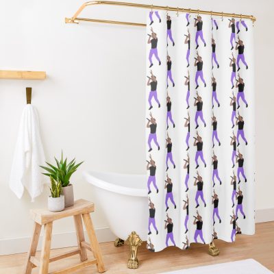 Niall Horan Purple Pants (White) Shower Curtain Official Niall Horan Merch