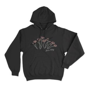 Dinner Party Flowers Unisex Hoodie Black