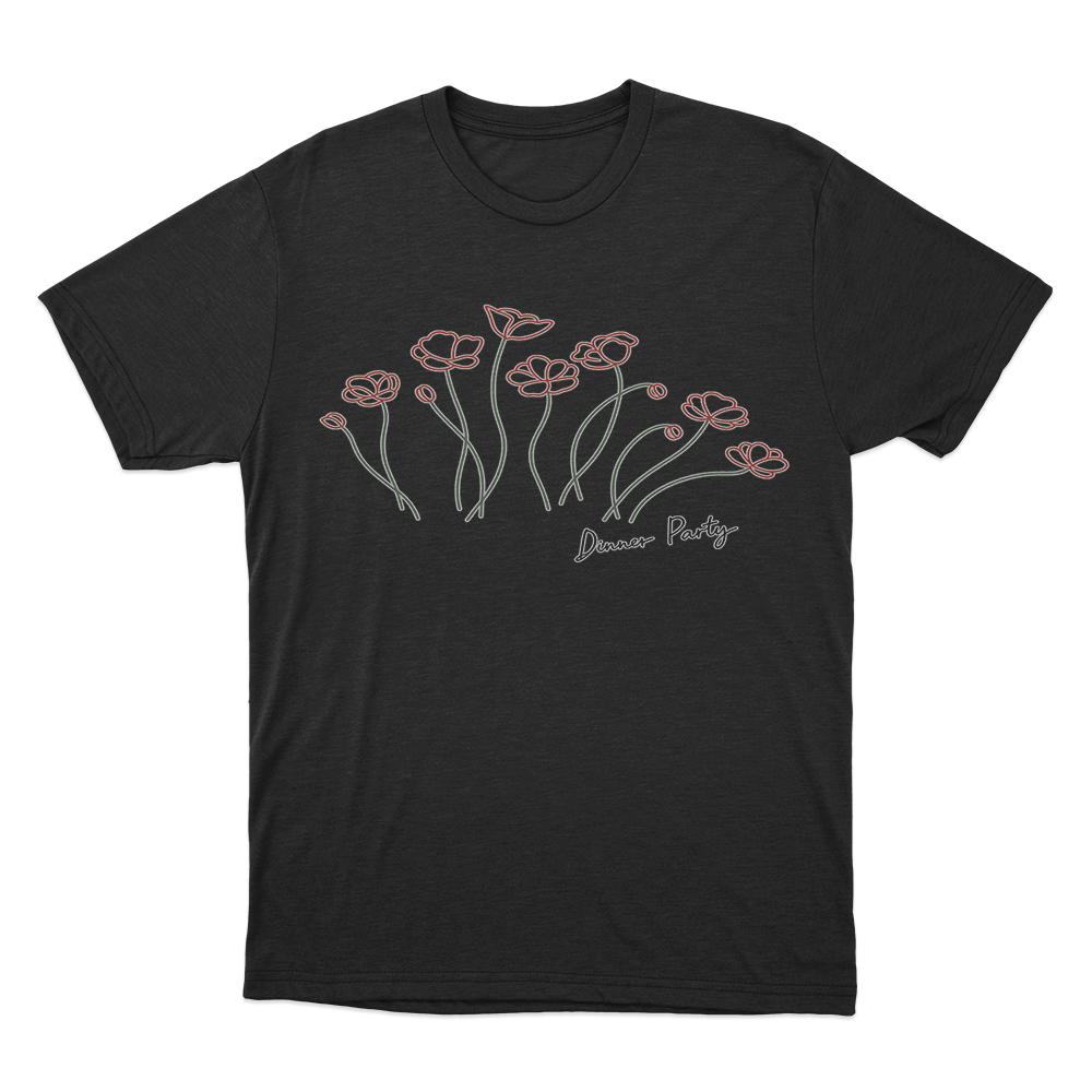 Dinner Party Flowers Unisex T Shirt Black Dinner Party Flowers Unisex T Shirt Black 1