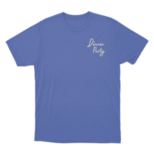 Dinner Party Logo Unisex T Shirt Blue 1
