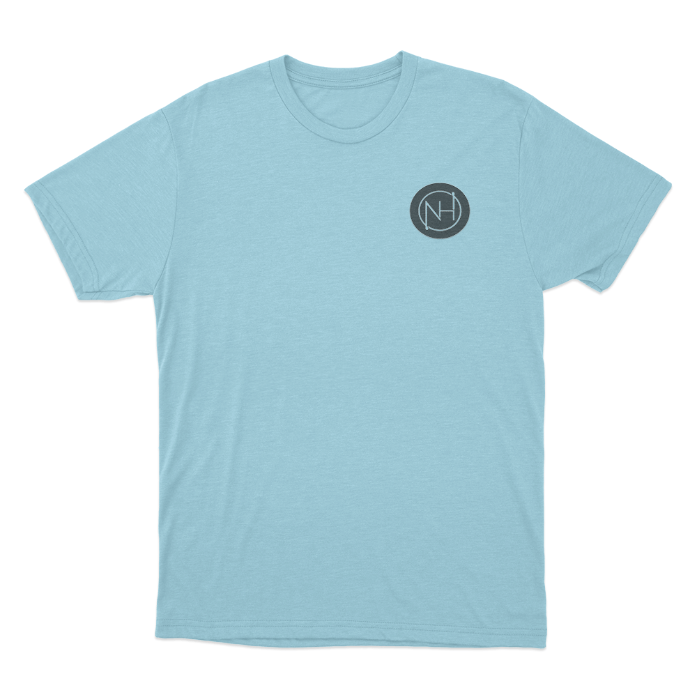 NH Monogram Logo Unisex T Shirt Sky Blue NH Monogram Logo Unisex T Shirt Sky Blue 1