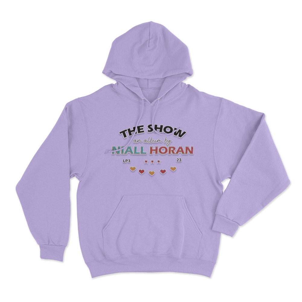 The Show Album Text Unisex Hoodie Purple The Show Album Text Unisex Hoodie Purple