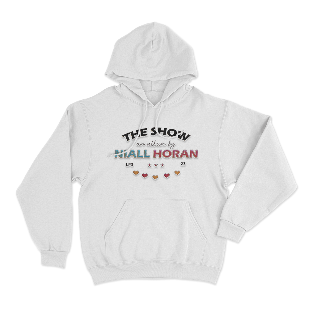 The Show Album Text Unisex Hoodie White The Show Album Text Unisex Hoodie White