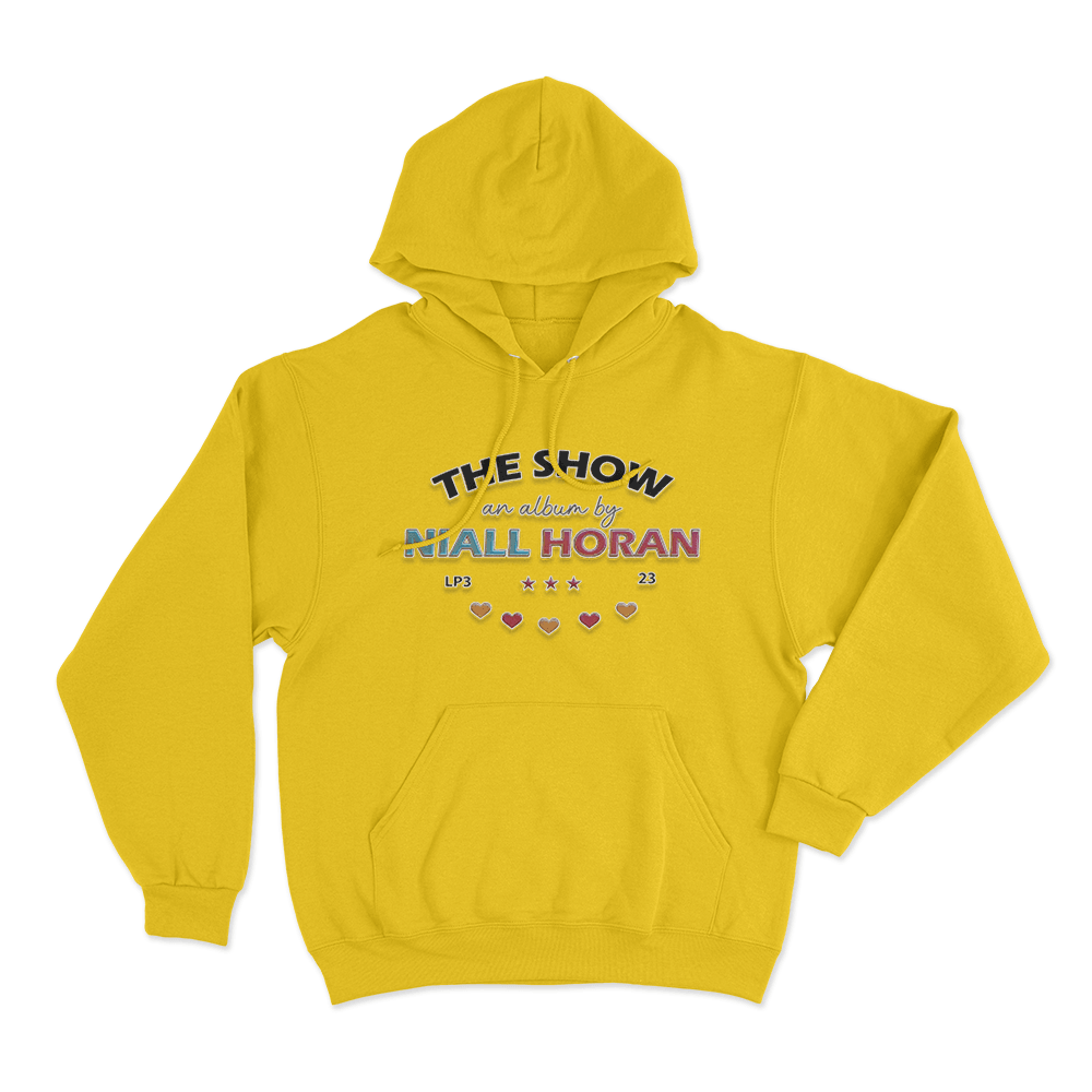 The Show Album Text Unisex Hoodie Yellow The Show Album Text Unisex Hoodie Yellow